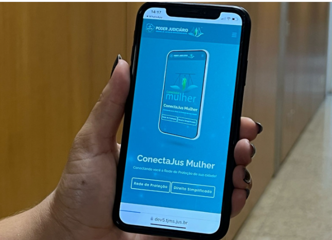 Imagem de compartilhamento para o artigo TJMS incorpora plataforma digital de enfrentamento à violência doméstica da MS Todo dia